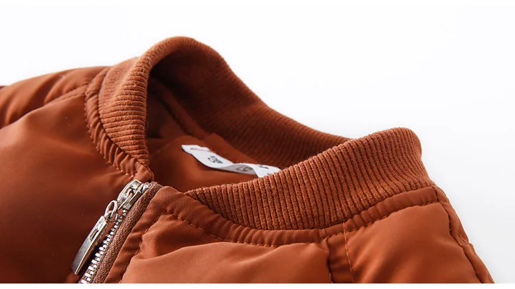 Children's Parkas Solid V-neck Zipper Cotton Jacket For Big Girls Winter Coat Kids Warm Thick Tops Baby Girl Padded Outerwears (16)
