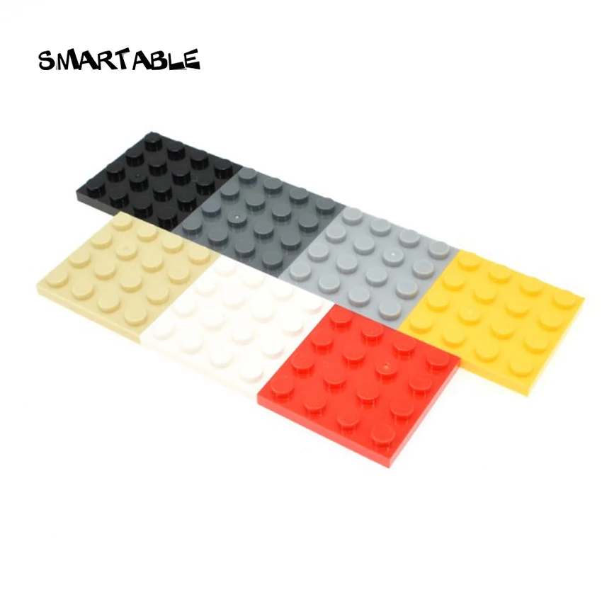 

Smartable Plate 4X4 Building Blocks MOC Parts Creative Toys For Kids Compatible Major Brands 3031 Educational MOC Toys 30pcs/lot