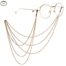 F. J4Z Панк мужские держатели очков Модные многослойные Золотые солнечные очки с цепочкой ремешки для женщин очки анти-потеря ремни