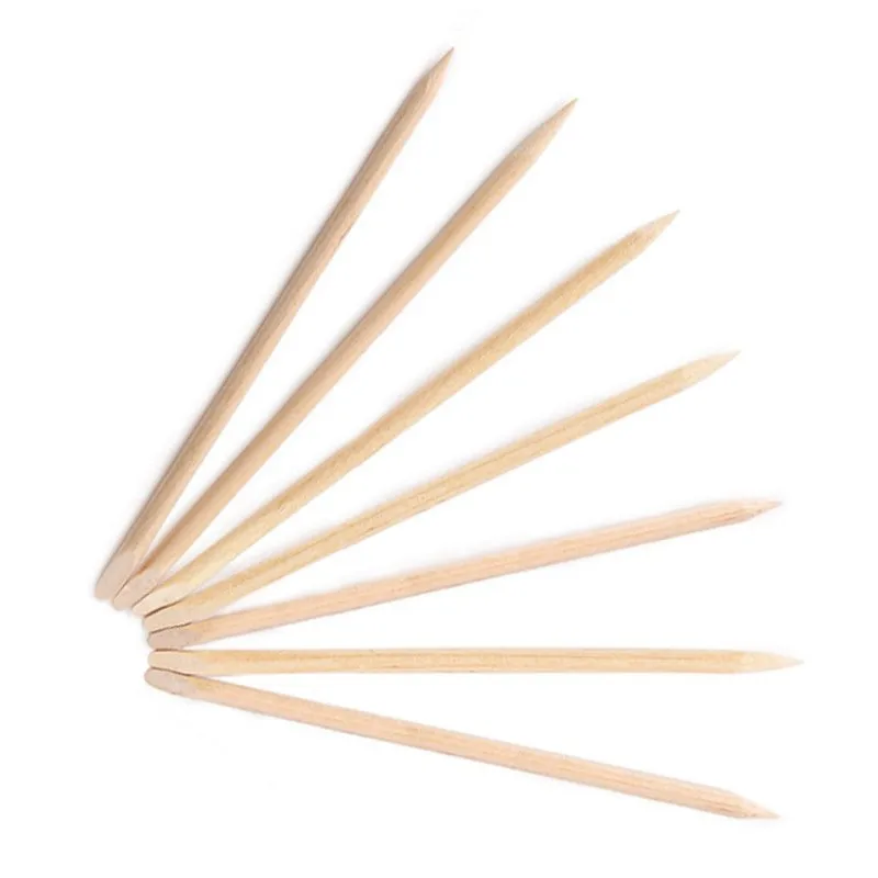 100pcs/lot Nail Art Design Orange Wood Stick Cuticle Pusher Remover for