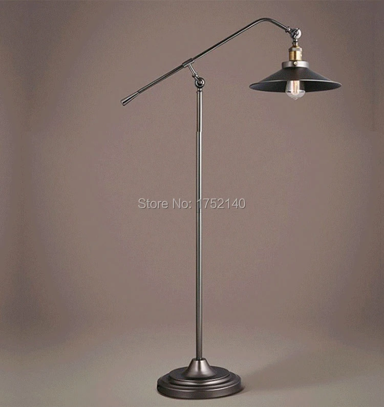 Короткая напольная лампа железная промышленная Лофт стоящая лампа домашняя лампа для чтения студийное офисное освещение кантри простая и красивая