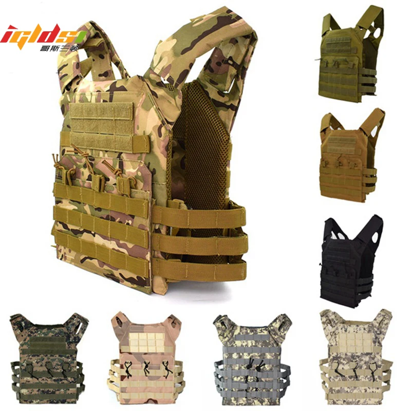 

600D Hunting Lightweight Tactical Vest Military Molle Plate Carrier Magazine Airsoft Paintball CS Outdoor Protective Vest