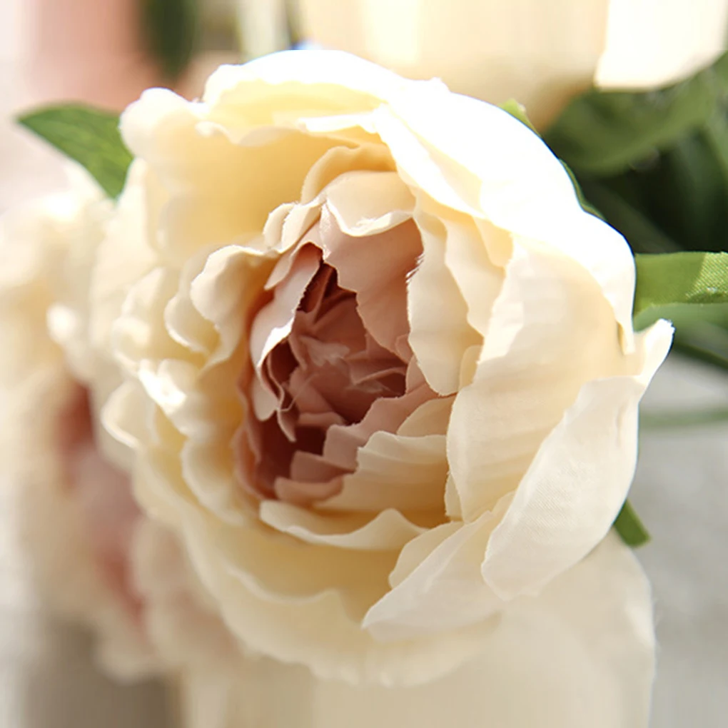 Buy Artificial Peony Silk Flowers 8 Heads/Bouquet Home