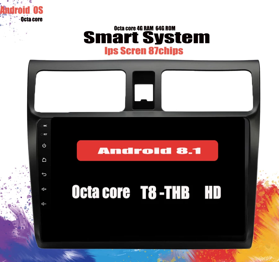 2 din android 10 0 Автомобильный dvd Радио стерео Мультимедийный Плеер для SUZUKI SWIFT 2005 2010 gps