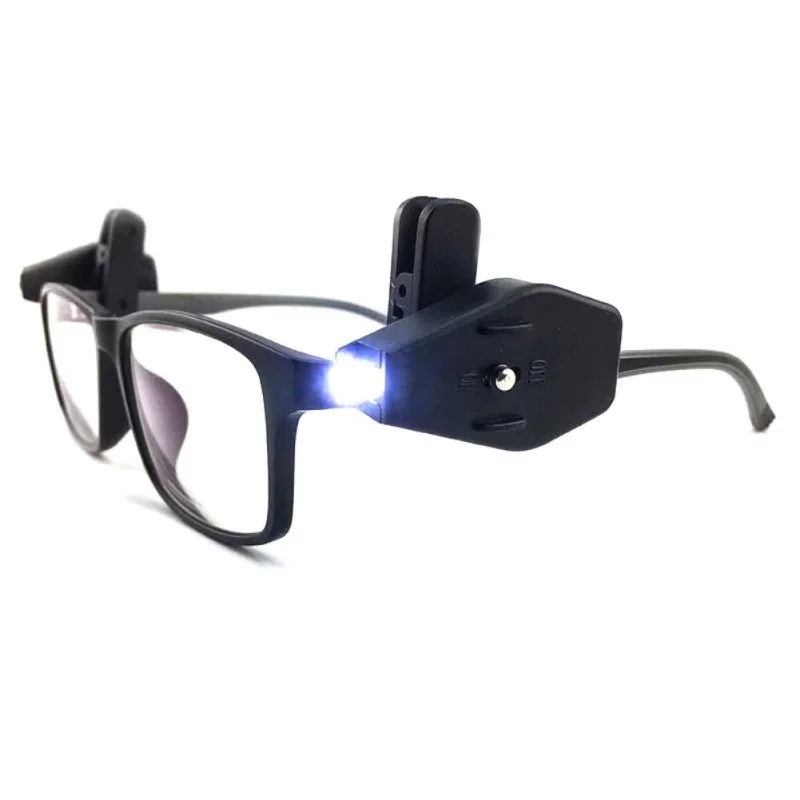 Гибкие очки для рыбалки Светодиодная лампа для рыбалки Glasse для ночного освещения инструменты для очков мини очки клип на кемпинг походные очки