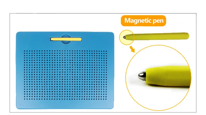 Магнитная подушка для рисования, игрушечные ручки для рисования, Детская гелевая ручка, магнитный планшет, магнитная ручка, бисер, ноутбук для учебы