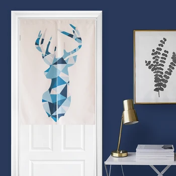 

Nice Curtains Short Door Curtains Beautiful Linen Cotton Simple Printing Fabric Art Decoration Width 85cm,Length 90cm/120cm,Curt