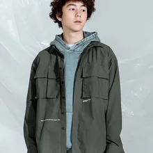 Новая японская оснастка рубашка с длинными рукавами Мужская свободная версия Повседневная Корейская рубашка куртка