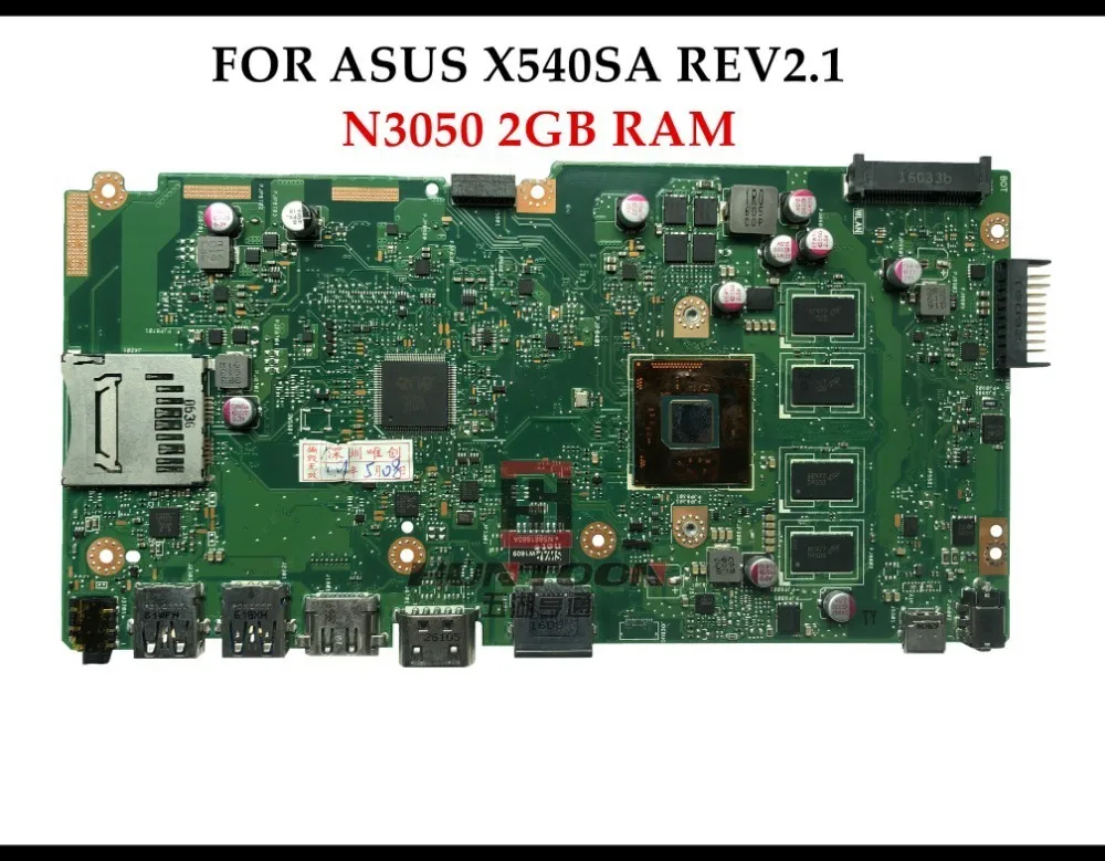 Материнская плата X540SA Rev2.1 материнская N3050 CPU 2 Гб для ASUS X540S X540 F540S ноутбука 100%