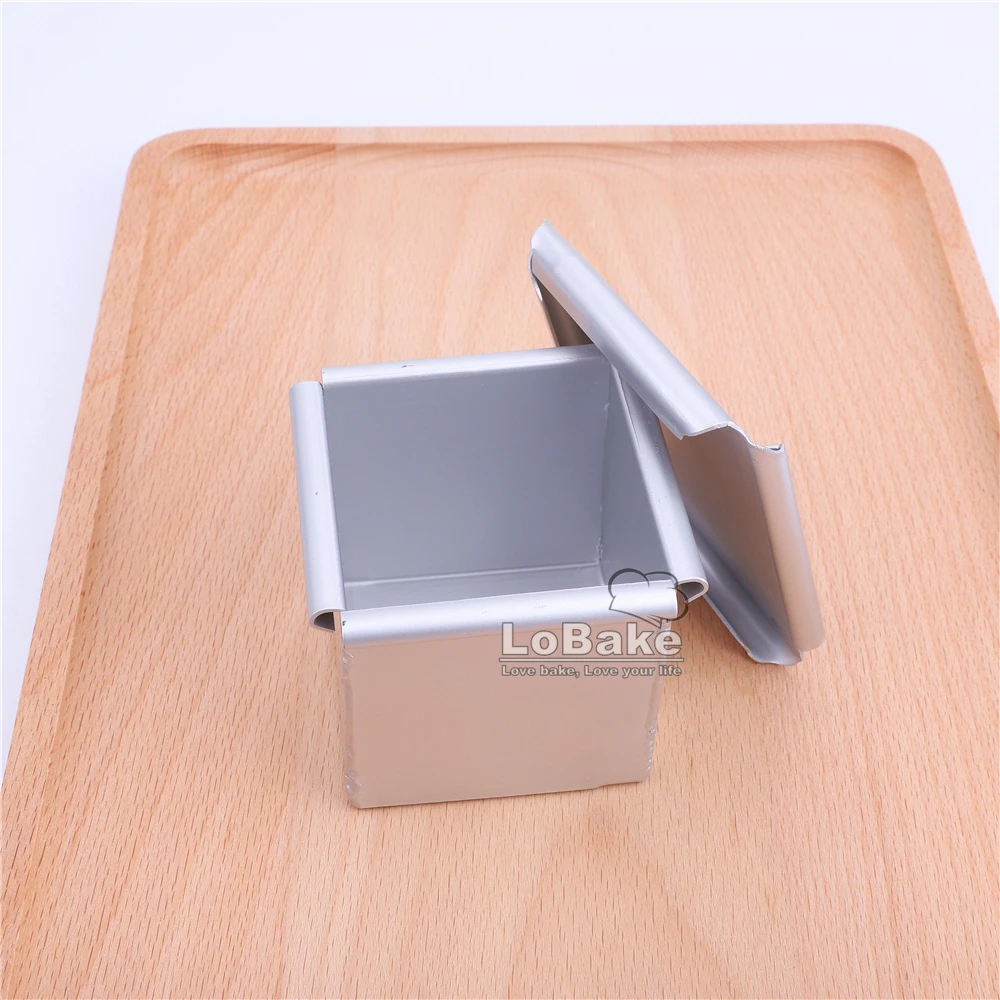 Мини 6*6*6 см 3D квадратной формы Гладкий из анодированного алюминия контейнер для тостов формы с крышкой чизкейк форма для выпечки, сделай сам инструменты