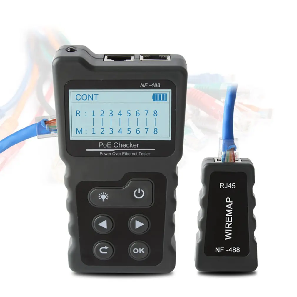 Network Tester Checker Test Power Over The Ethernet Cat5 Cat6 Lan Tester Network Detection Tool
