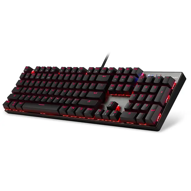 MOTOSPEED CK104 игровая Проводная Механическая клавиатура 104 клавиш настоящий RGB синий переключатель светодиодный с подсветкой анти-привидение для игры - Цвет: English silver