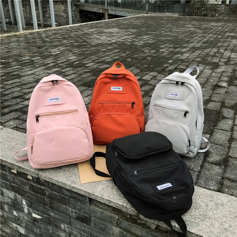 Летний рюкзак для девочек, школьная сумка для подростков, студенческий рюкзак, женские рюкзаки, большой рюкзак для подростков, сумка на заднюю панель, розовый нейлон