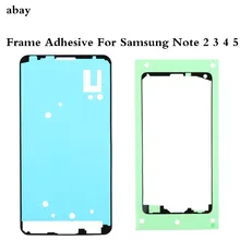 Передняя Задняя рамка Клейкая для samsung Galaxy Note 3 N7505 Note 4 2 Note 5 Передняя ЖК-дисплей рамка средняя рамка стикер