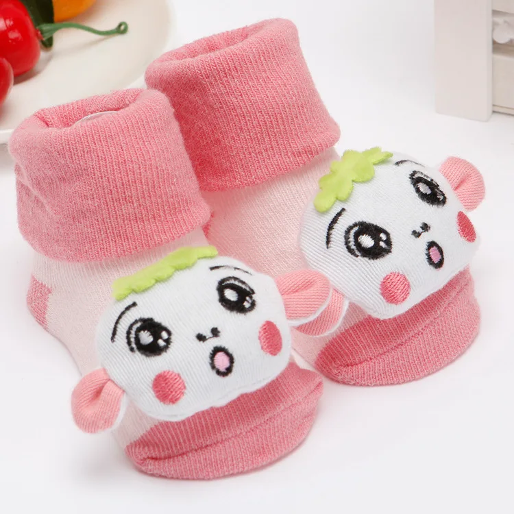 Meias dos Desenhos Animados do Bebê Recém-nascido para Meninos e Meninas Meias com Solas de Borracha Criança Infantil Antiderrapante Algodão Animal Meias 4 Pares - Lote 11 High Quality Mamãe e Bebê
