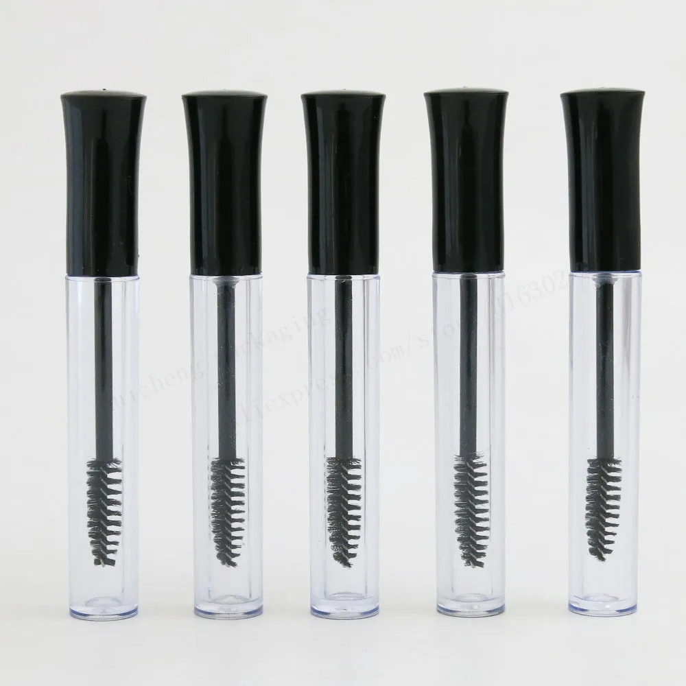 

300 x 5ml Empty Mascara Tube Container Vials With Plug Reusable Portable Black Cap Bottle Makeup Cosmetic Containers
