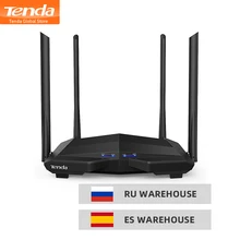 Tenda AC10 AC1200 умный двухдиапазонный гигабитный беспроводной WiFi маршрутизатор Wi-Fi ретранслятор/AP, 1 ГГц процессор, поддержка IPTV/APP управление/Beamforming
