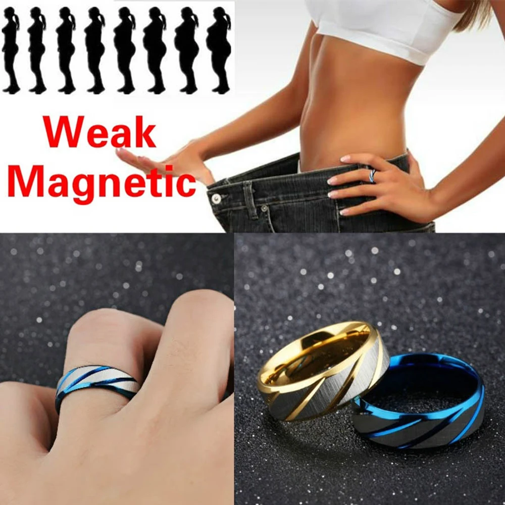 

Magnetic Therapy Weight Loss Ring Stainless Steel Healthcare Hand String Slimming Healthy Stimulating Acupoints Gallstone Ring