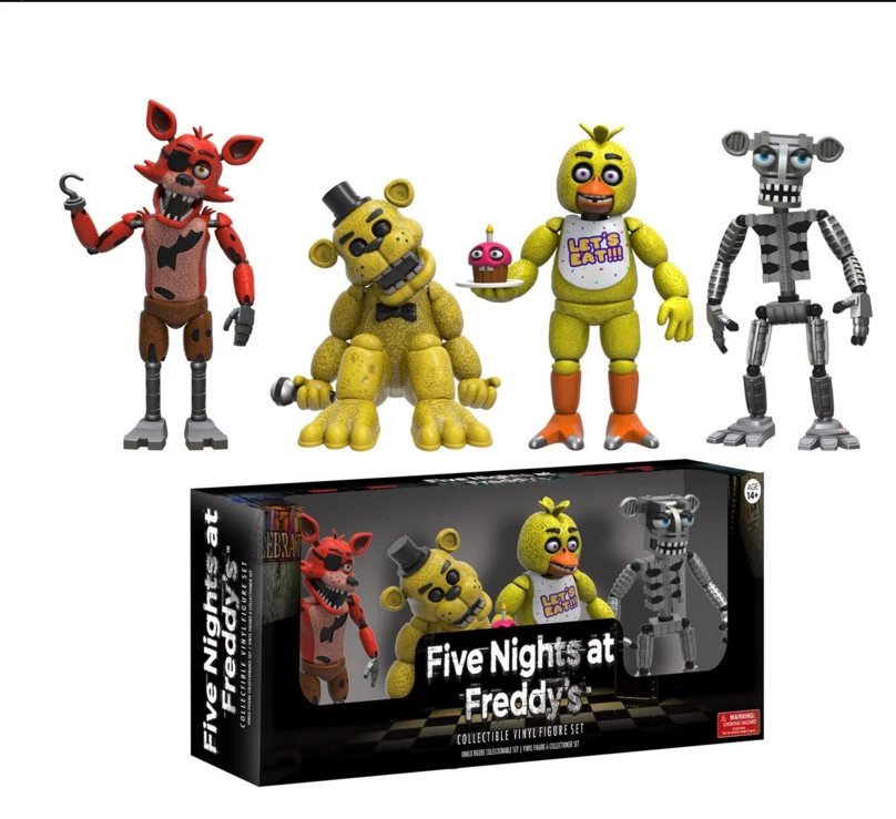 игрушки Five Nights At Freddy's 4 шт./компл. фигурку FNAF Бонни Фокси Фредди Fazbear медведь