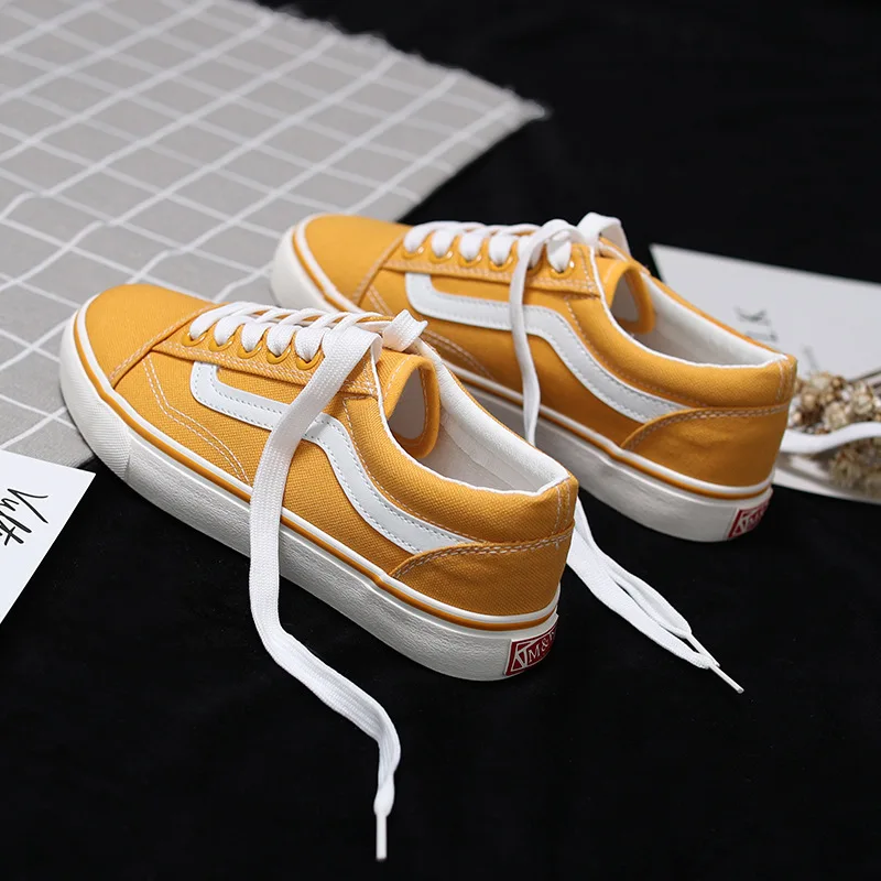 

Canvas Shoes Lace-up White Black Red Sneakers Cotton Fabric Sneakers Women Fashion Women's Shoes 2019 Sewing Shallow Female Shoe