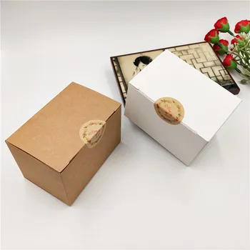 

50Pcs/Lot 9x6x6cm Hot Styles Free Flowers Balloon Stickers Paper Cardboard Packing Box For Thanksgiving Gift Candy Chocolate Box
