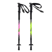 Скалолазание туристическое снаряжение открытый Щупы для мангала трекинговых палок трость Пеший Туризм палки Телескопические Сталь Батон трость