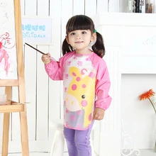 BBD192 маленьких детей с изображением рукава sub-рукавами непромокаемая одежда пластиковый фартук для детского питания анти туалетный 1-3age