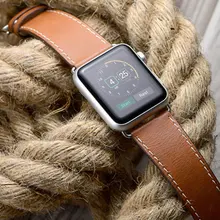 Для Apple Watch Series 4 5 40 мм 44 мм ремешок из натуральной кожи для часов herm Apple Watch Band Series 1 2 3 Ремешки для наручных часов браслет