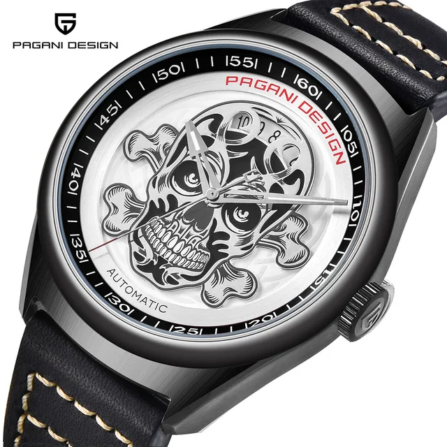 

PAGANI DESIGN Men's Watches Dropshipping Fashion Classic 3D Skull Punk Style Mechanical Watches Waterproof Wristwatches Clock