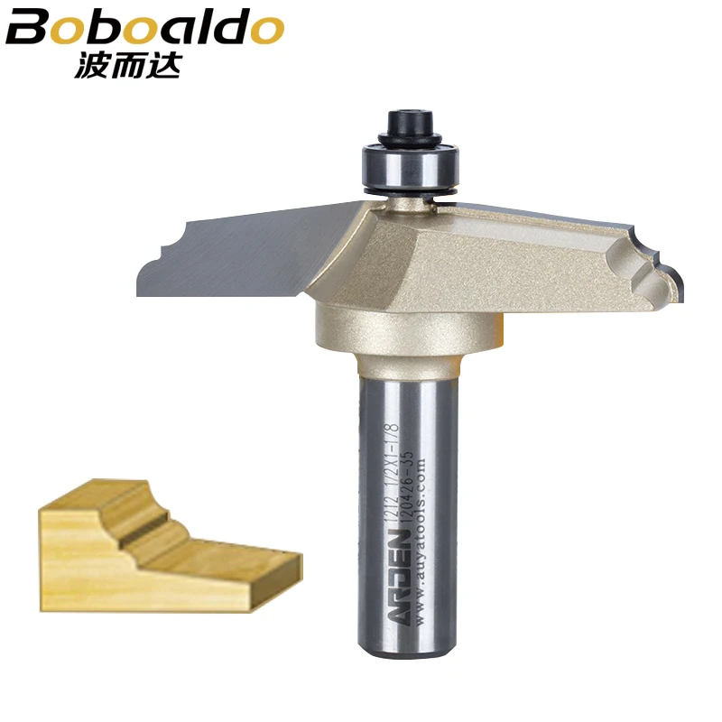 

1pcs 1/2 Shank Panel Rasing Cutter Double Cove With Ball Bearing Arden Router Bit