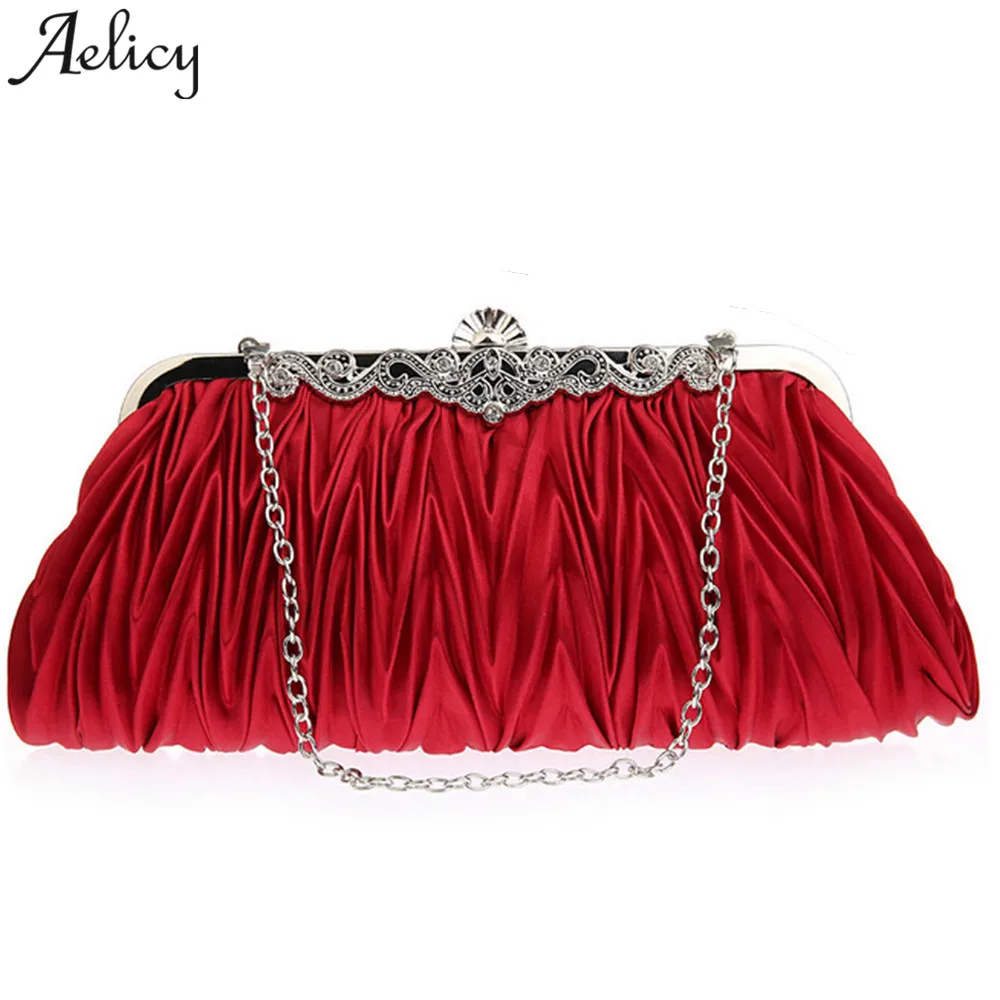 

Aelicy girls shoulder bag Evening Simple Dinner Ladies Handbag Folds Clutch Bag for women 2019 bolsa feminina drop ship hot