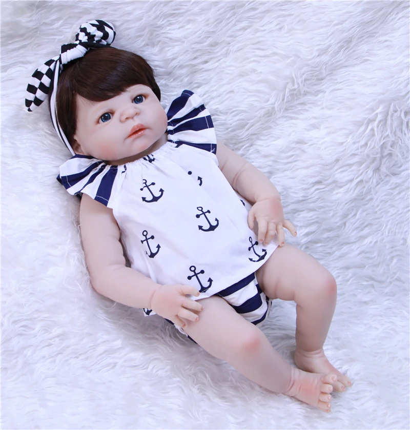 

Fashion clothes accessories Baby Dolls Reborn Girl 55cm Lifelike alive Silicone Babies Reborn Doll Toys For Children Christmas