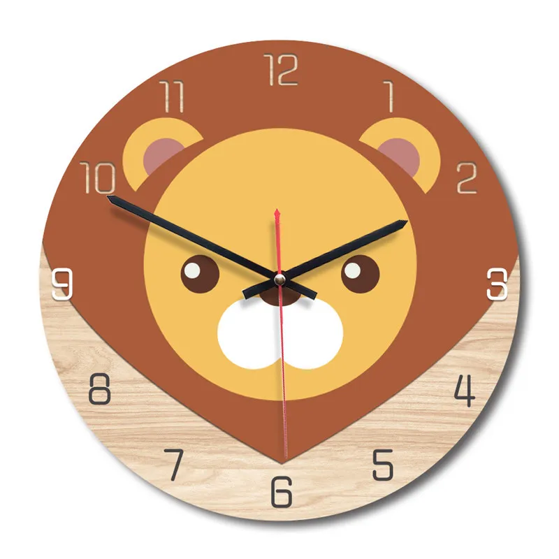 New Nordic wall clock modern minimalist Retro living room home decoration creative acrylic animals clock wall hangings