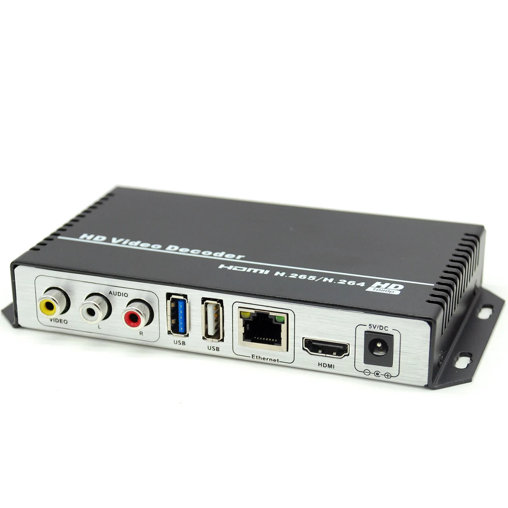 H.265 Ultra HD 4K Video Audio Decoder IP Streaming Decoder IP To HDMI + CVBS AV Support 4K Output For Decoding Encoder