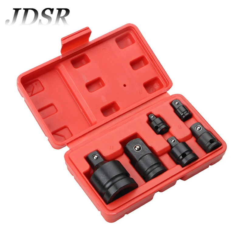 

JDSR 5Pcs Pneumatic Sleeve Drive Socket Adapter Converter Reducer Air Impact Craftsman Socket 1/4 3/8 1/2 3/4 Black Wrench Set