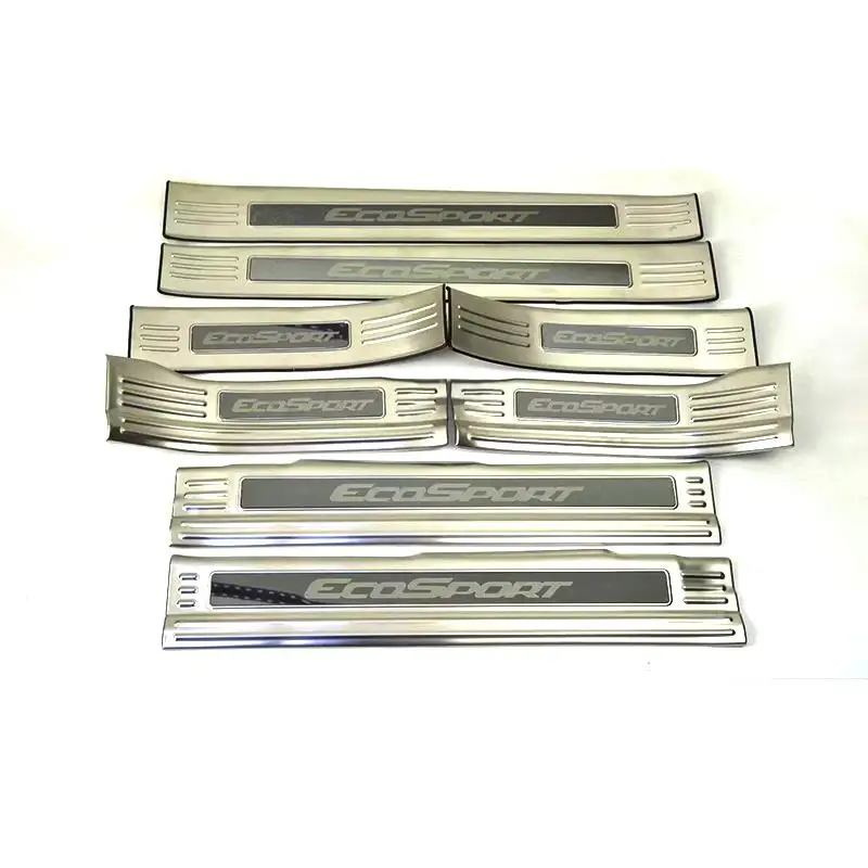 high quality stainless steel car Internal external Scuff Plate/Door Sill Door Sill for Ford Ecosport Car Styling - Цвет: 8PCS