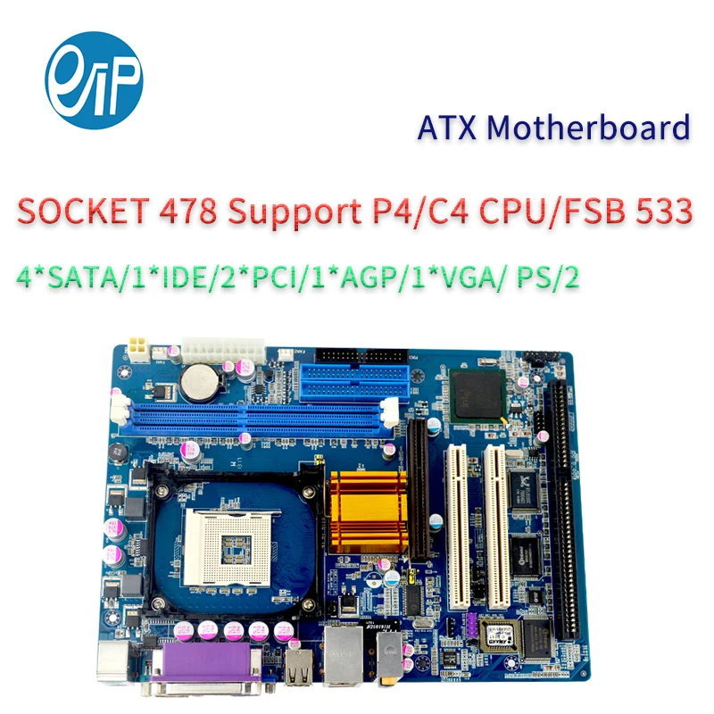 

micro ATX 478 socket ddr2 motherboard Support P4/C4 CPU/FSB 533