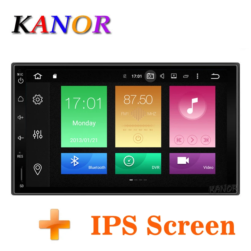 KANOR Octa Core RAM 4G ROM 32G 2 Din Android 8.0 Car Audio Stereo Radio With GPS WiFi Universal GPS Navigation Video Head Unit