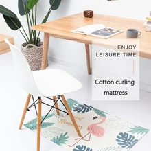 Простой принт Фламинго хлопок ручной тканый коврик прочный машинная стирка пол области Коврики для спальни/ванной комнаты/гостиной