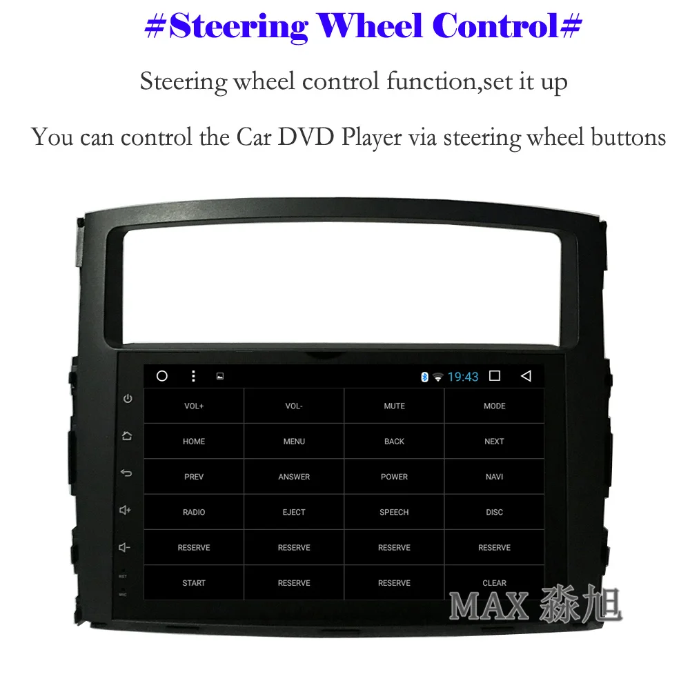 Flash Deal MAX Android 8.1.0 Car DVD For Mitsubishi PAJERO V97 2006 2007 2008 2009 2010 2011 2012 2013 2014 2015 Radio RDS GPS Free Map SWC 4