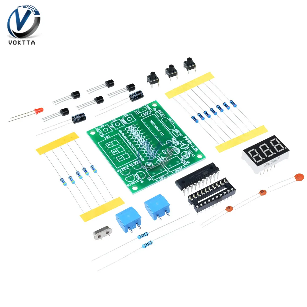 AT89C2051 DS18B20 ЖК-цифровой контроллер температуры DIY Kit 5 В DC микроконтроллер термометр метр Электронный термостат