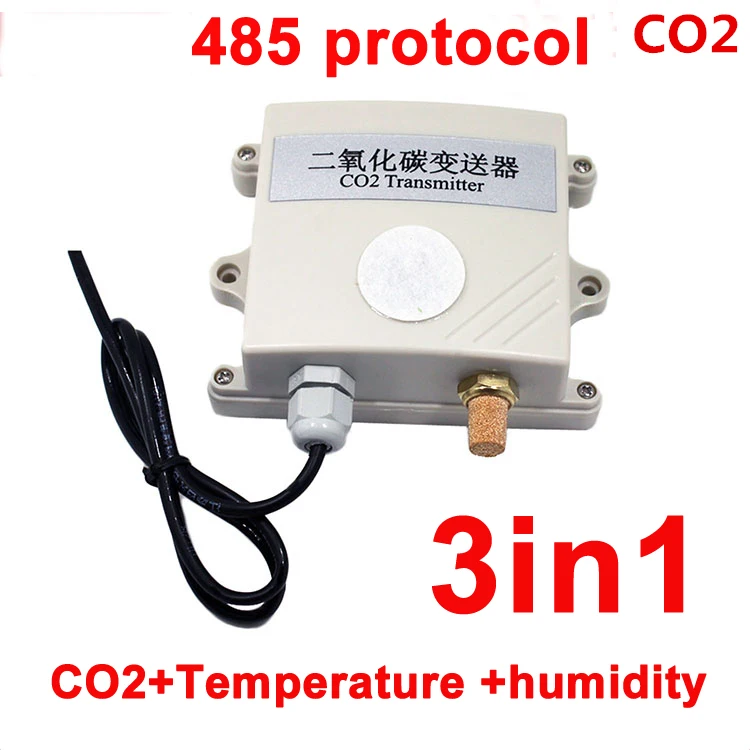 RS485 3 in1 modulo sensore CO2 trasmettitore CO2 rilevatore di anidride  carbonica sensore di gas protocollo co2 485 con temperatura e umidità