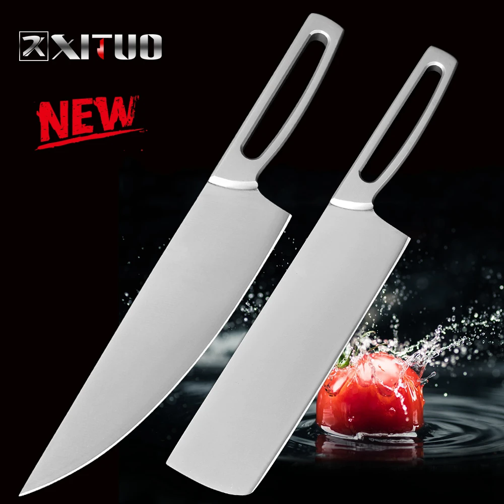 XITUO кухонный нож повара японский Sashimi Santoku для нарезки серый титан поверхность