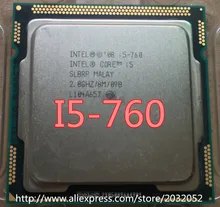 Процессор Intel Core с процессором, 2,8 ГГц, 8 Мб кэш-памяти, разъем LGA1156, 45 нм, процессор i5 760