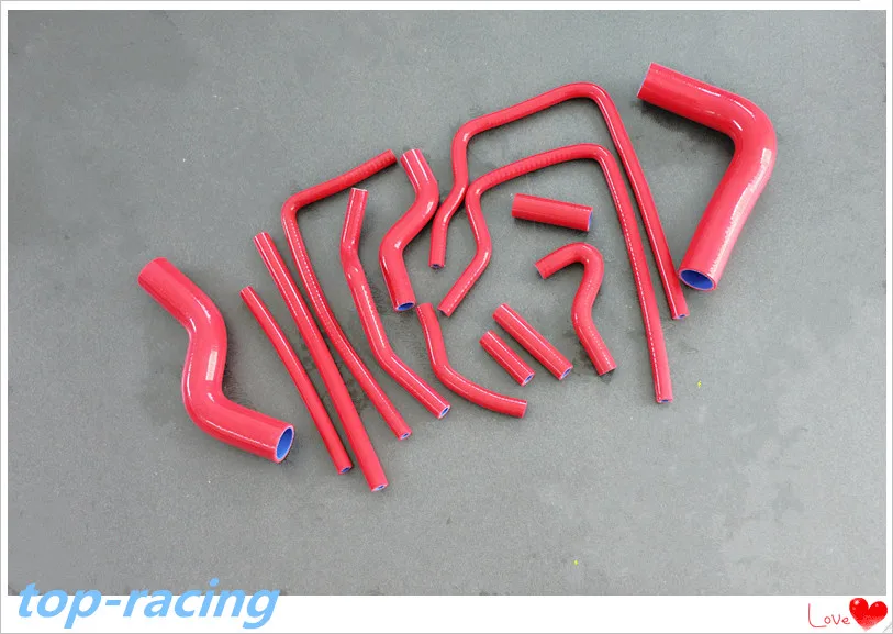 

red / blue 14 pieces Silicone radiator coolant hose for Subaru Legacy BD5 BG5 twin turbo