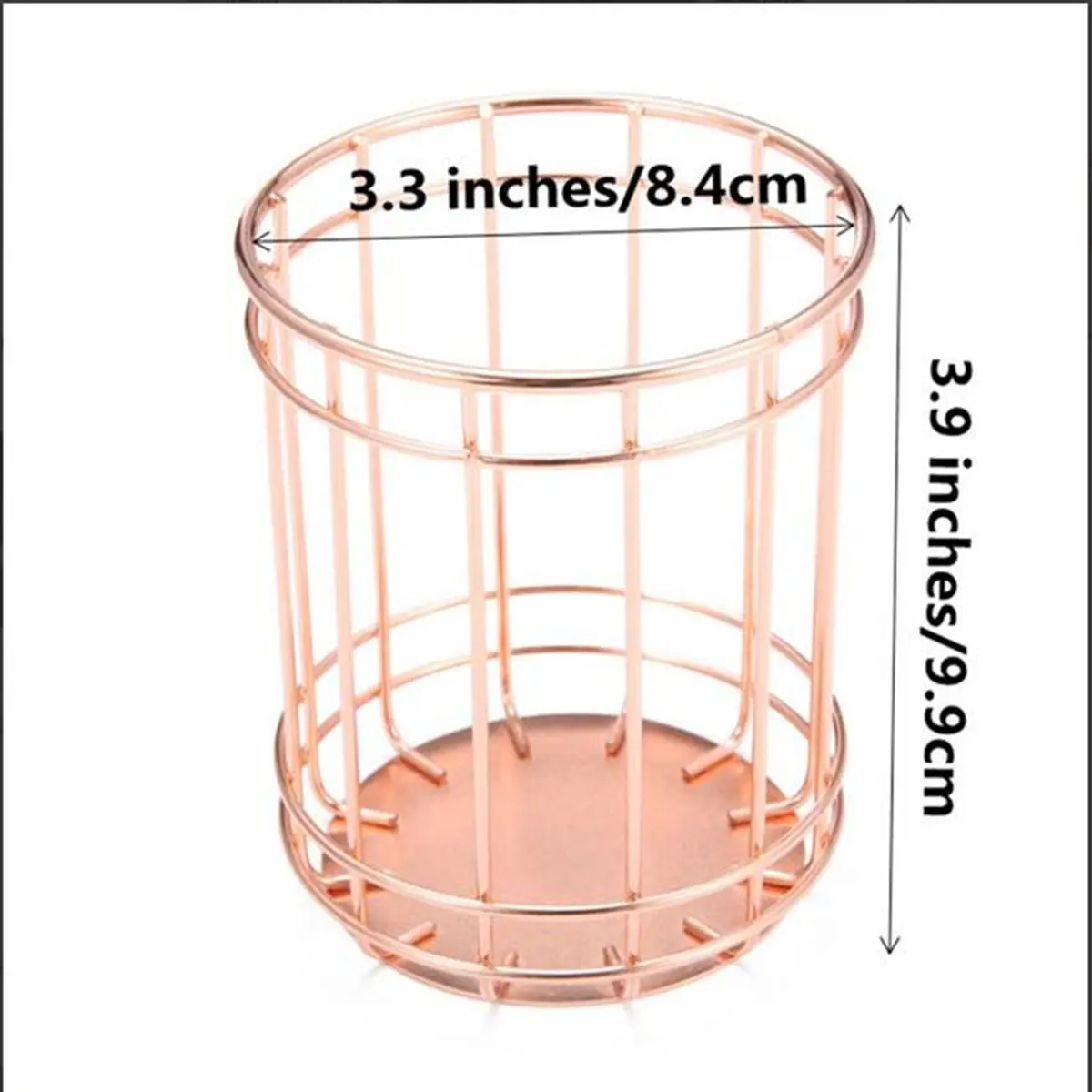 Новая розовая Золотая проволочная сетка, держатель для карандашей, круглая железная сетка, ручка, чашка, канцелярский органайзер, стол, сортировщик для офиса, дома, школы