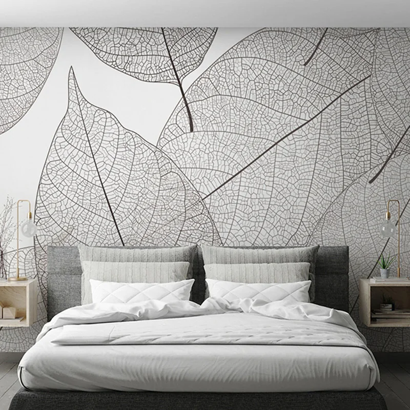 Us 7 91 54 Off Custom Mural Wallpaper Modern Minimalist Leaf Veins Texture Wallpaper Living Room Bedroom Background Mural Wallpaper Home Decor In