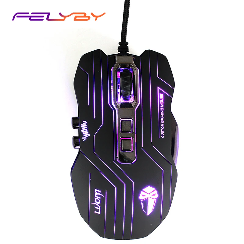 

FELYBY USB wired mouse ergonomics and gaming mouse 9-key photoelectric resolution 3200DPI computer mouse for PC laptop