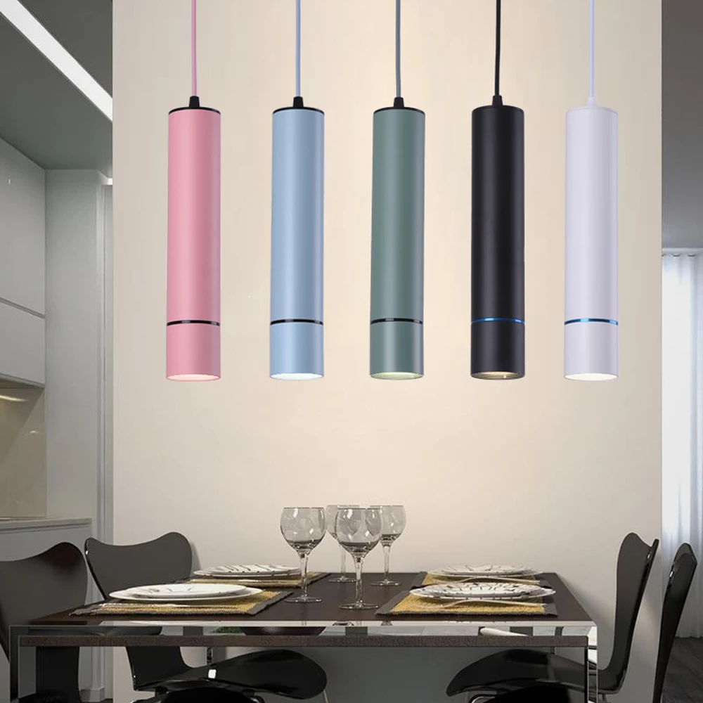 

Colorful LED Pendant Lamp 15W Modern Vintage Bar Restaurant Bedrooms Pendant Lights Indoor Hanging Lamp AC100- 240V Luminaria