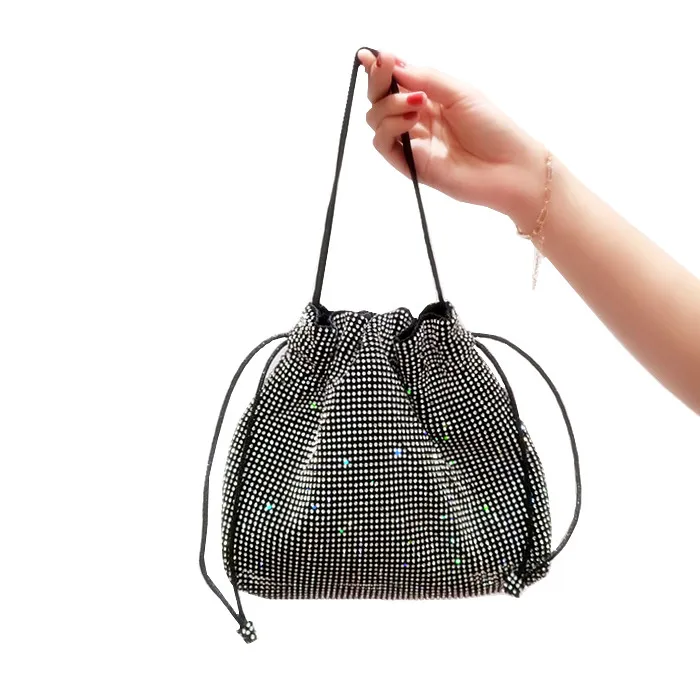

Golden Diamond Tassel Women Party Metal Crystal Clutches Evening Bags Wedding Bag Bridal Shoulder Handbag Wristlets Clutch Purse